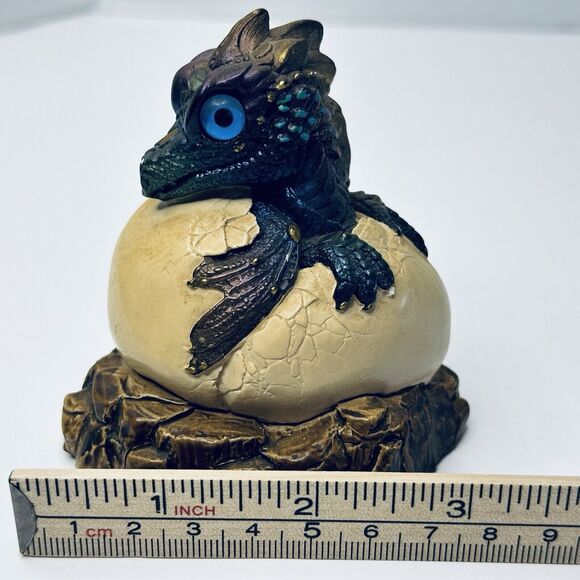 Windstone Edition Peacock Hatching Dragon Egg Pena 1984 Retired VINTAGE - Picture 10 of 11